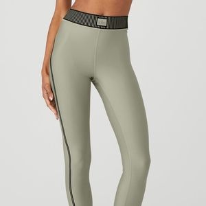 AIRLIFT HIGH-WAIST 7/8 LINE UP LEGGING LIMESTONE